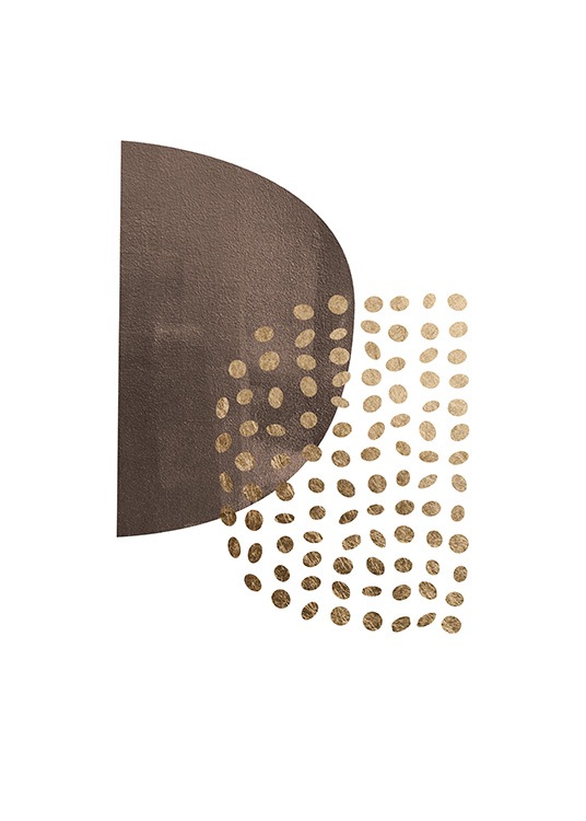 Golden Dots Plakat / Abstrakt kunst hos Desenio AB (13767)