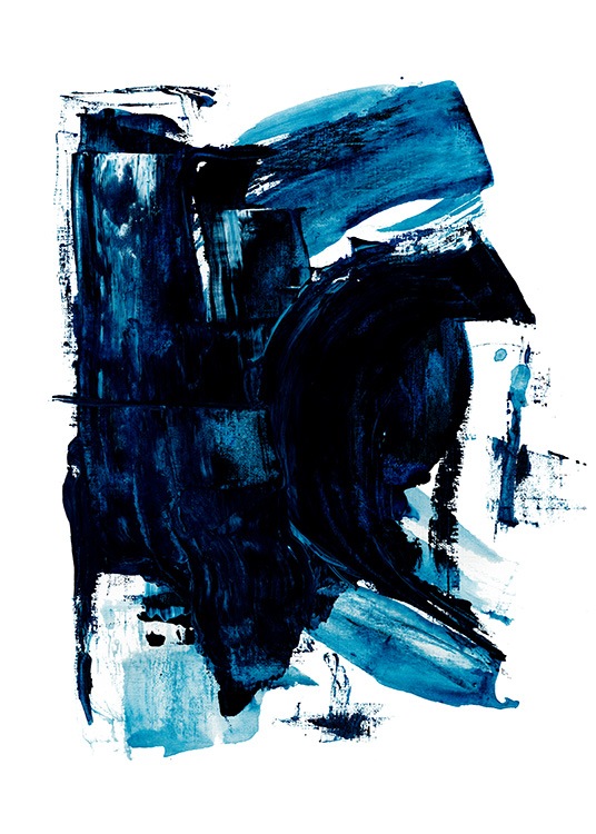 Blue Painting No2 Plakat / Abstrakt kunst hos Desenio AB (13842)