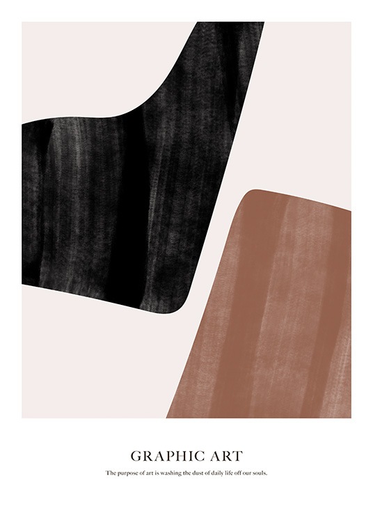  - Abstrakt illustrasjon av to fargeblokker is vart og brunt mot en lys bakgrunn