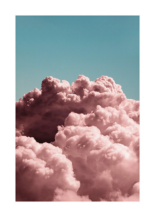Dreamy Clouds Pink Plakat