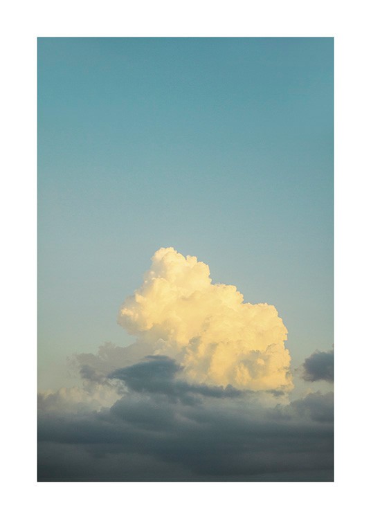 Dreamy Clouds Yellow Plakat