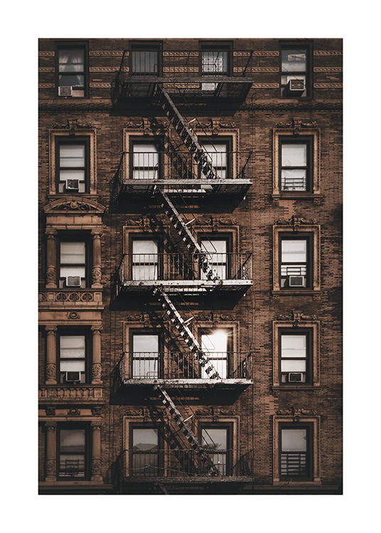 New York Fire Escape Plakat