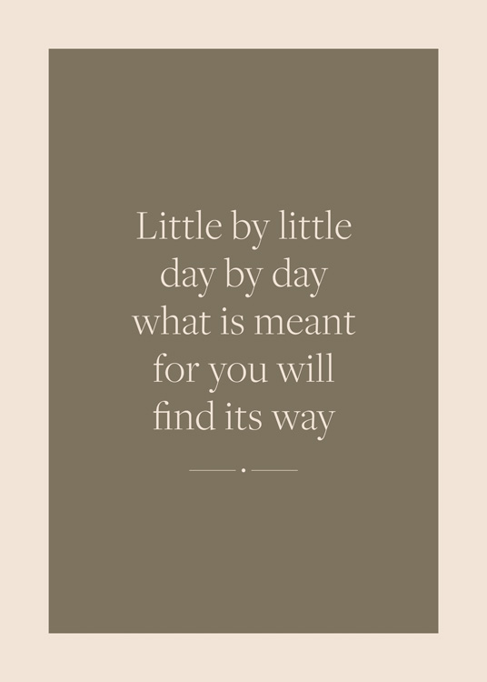 Little By Little Plakat