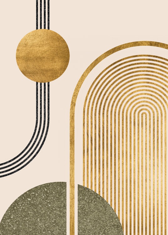 Green & Gold No1 Plakat