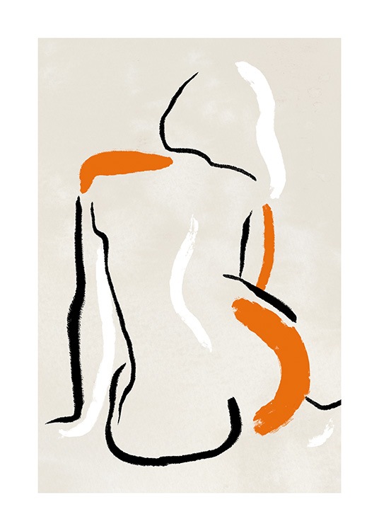 Figurative Strokes No1 Plakat