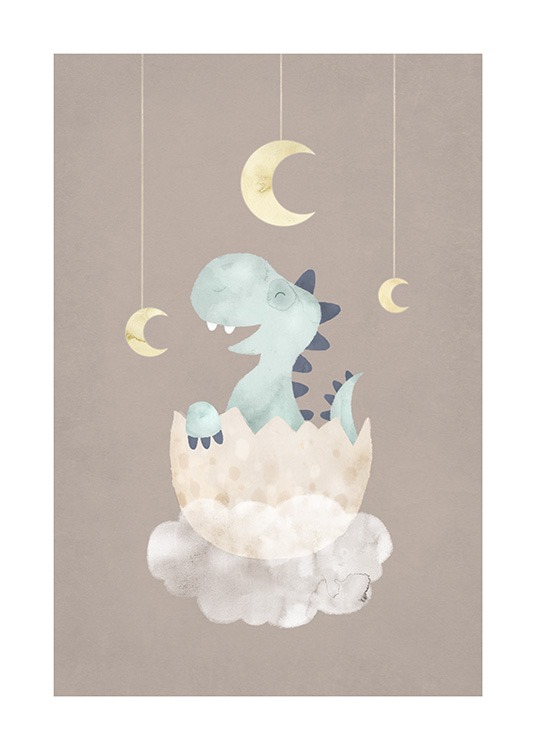 Baby Dinosaur No2 Plakat