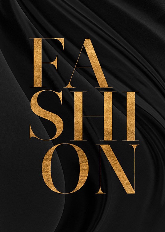 Fashion Black and Gold Plakat