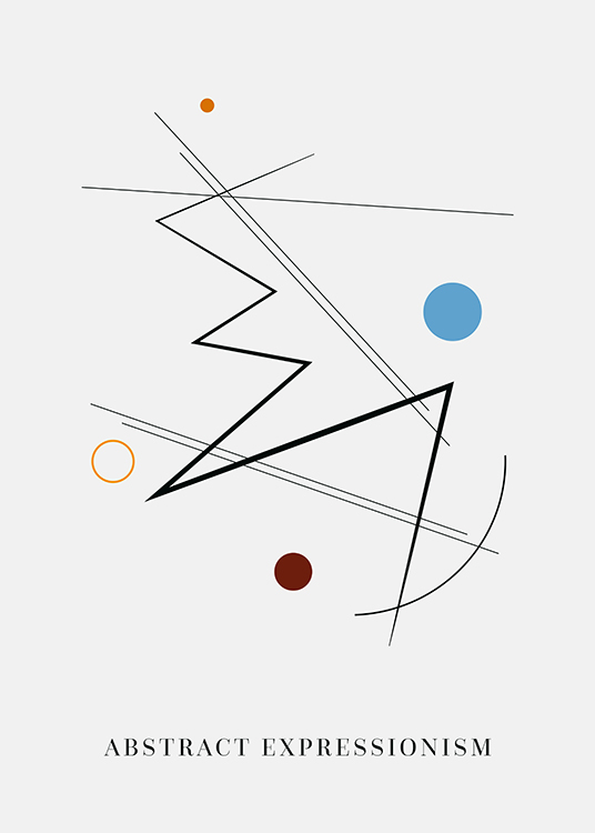  – Grafisk illustrasjon med svarte linjer og sirkler i blått og brunt mot en lysegrå bakgrunn