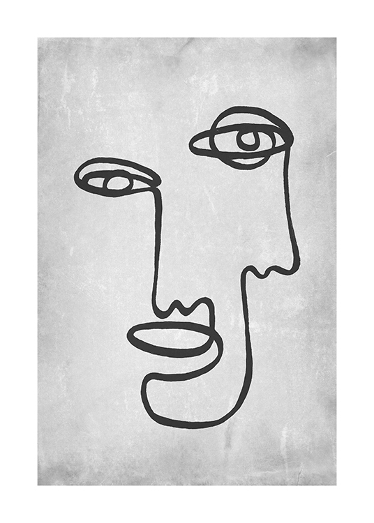 Concrete Line Art Plakat