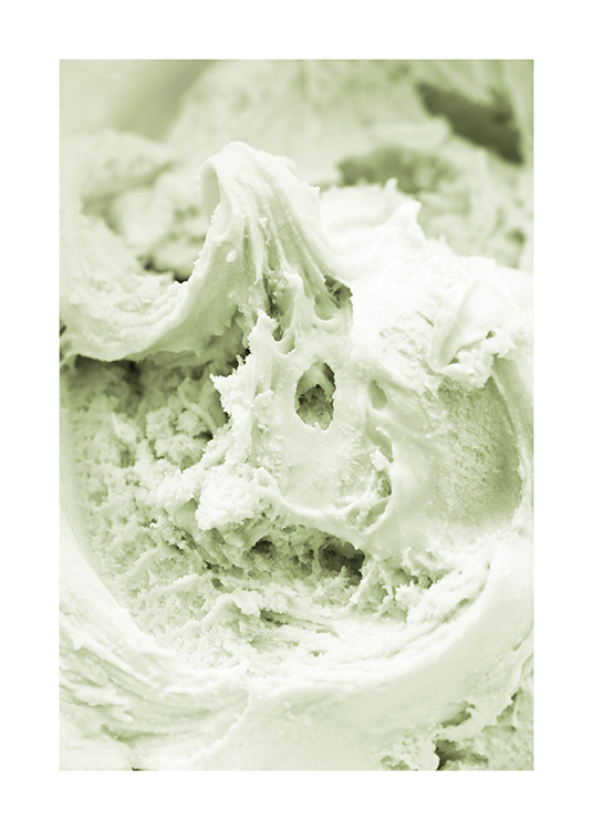  – Nærbilde av mintgrønn iskrem