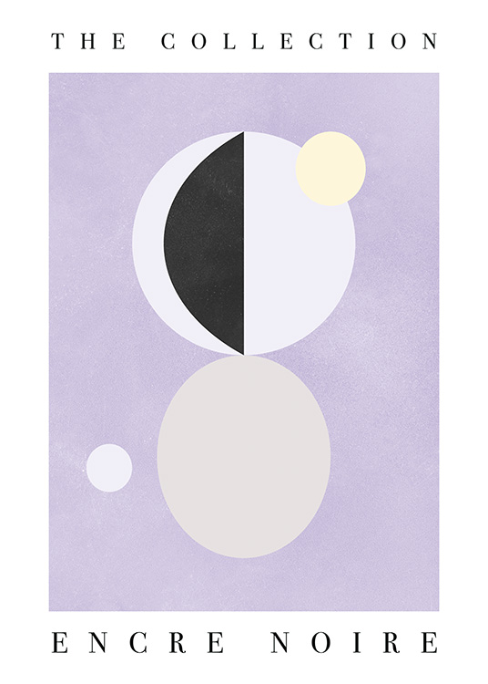 – Abstrakt kunstplakat av sirkler i pastellfarger