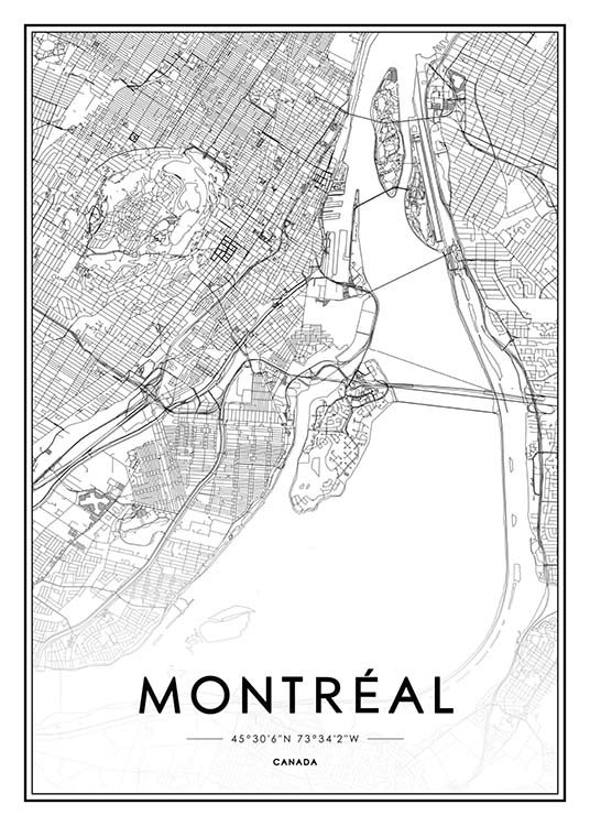 Montreal Plakat / Svarthvitt hos Desenio AB (2043)