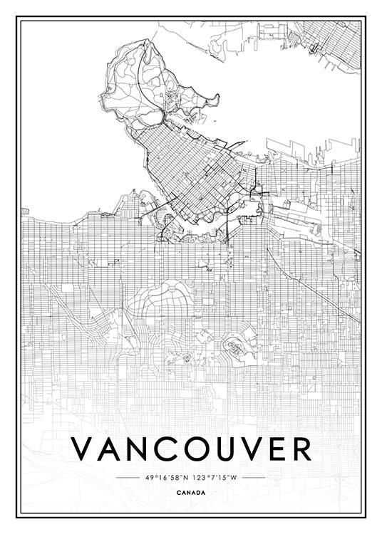 Vancouver Plakat / Svarthvitt hos Desenio AB (2046)