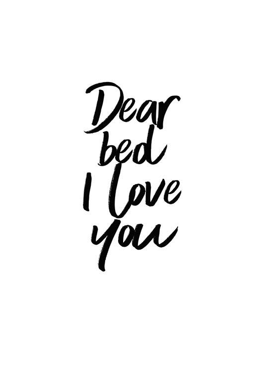 Dear Bed Plakat