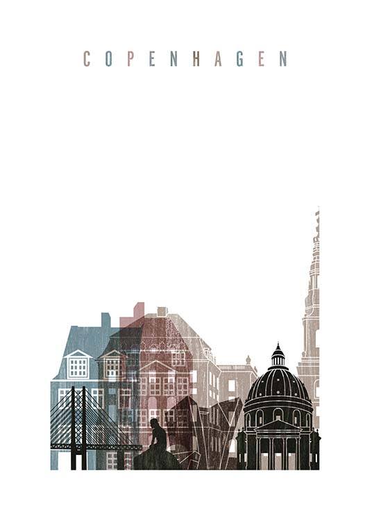 Copenhagen Skyline Plakat