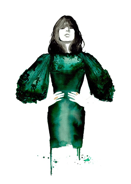 The Emerald Dress Plakat