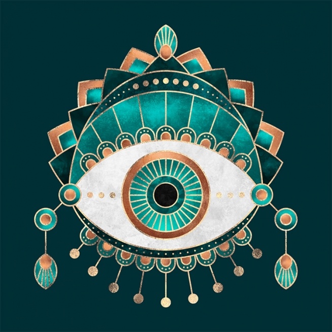 Teal Eye Plakat / Kunstmotiv hos Desenio AB (2375)