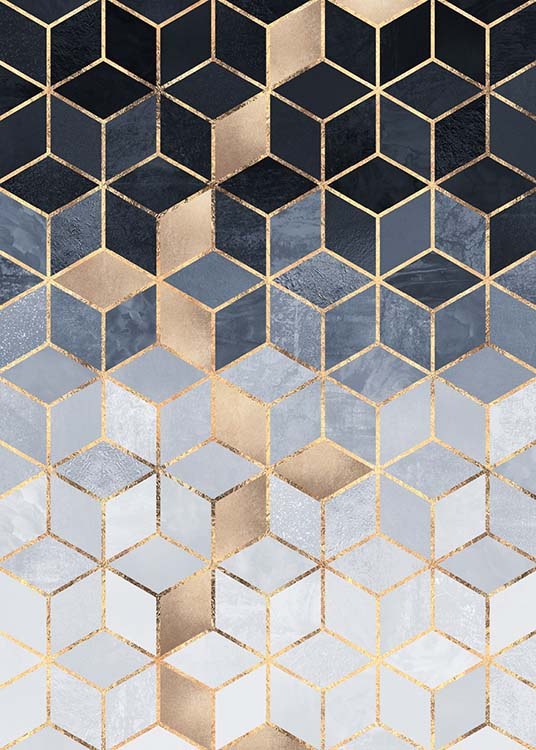 Gradient Cubes Plakat