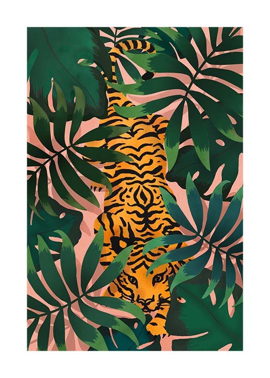 Tiger In Jungle Plakat / Insekter & dyr hos Desenio AB (3147)
