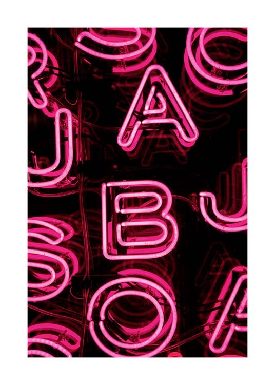 Neon Letters Plakat / Fotokunst hos Desenio AB (3285)