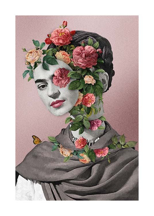 Frida Floral 2 Plakat / Kunstmotiv hos Desenio AB (3457)