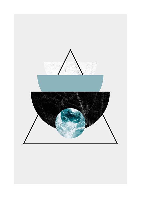 Graphic Half Moon Triangle Plakat / Kunstmotiv hos Desenio AB (3589)