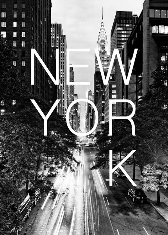 New York B&W Plakat