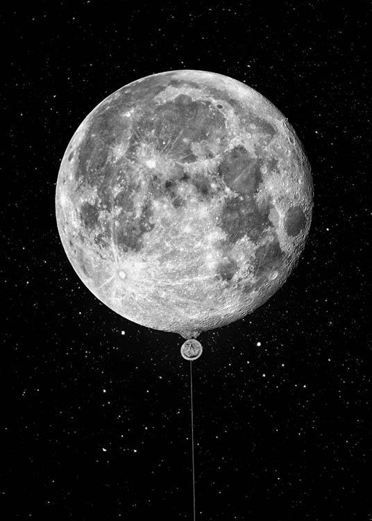 Moon Balloon Plakat / Barneplakater hos Desenio AB (3872)