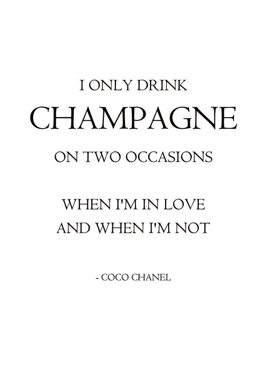 I Only Drink Champagne, Plakater