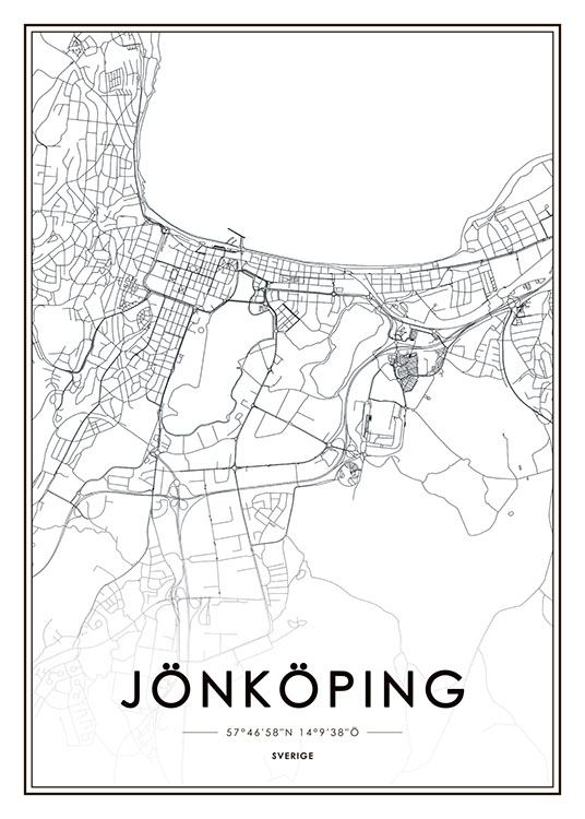 Jönköping, Plakat / Svarthvitt hos Desenio AB (8124)