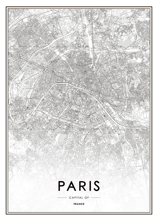 Paris, Plakat / Svarthvitt hos Desenio AB (8130)