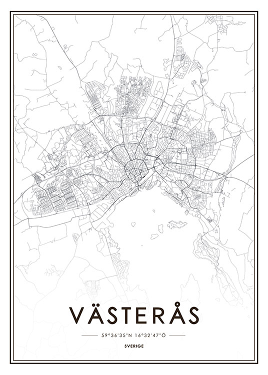 Västerås, Plakat / Svarthvitt hos Desenio AB (8133)