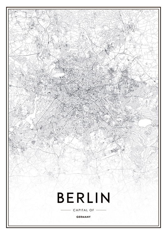 Berlin En, Poster / Kart og byer  hos Desenio AB (8275)
