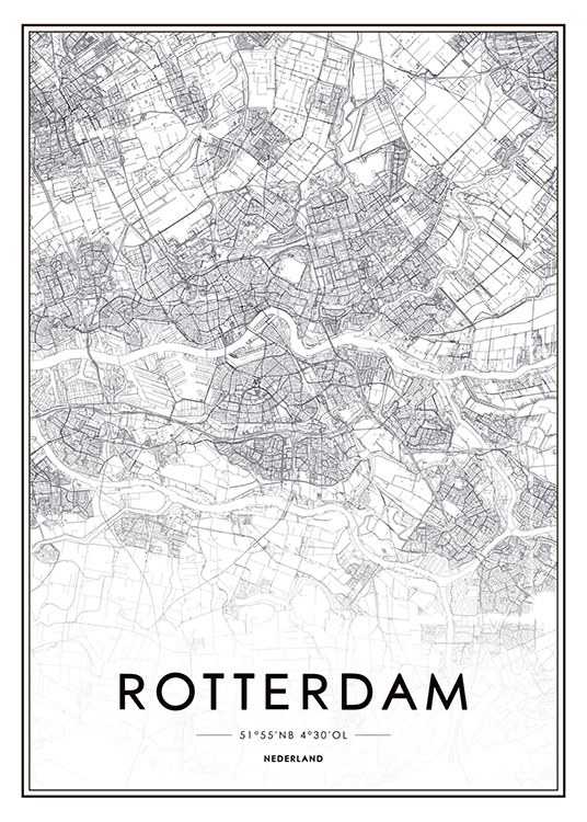 Rotterdam, Plakat / Kart og byer  hos Desenio AB (8279)