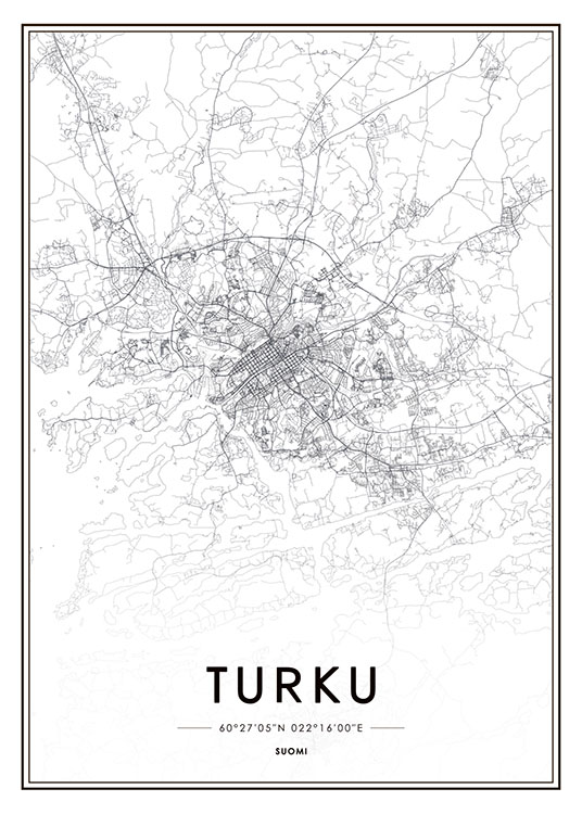 Turku, Plakat / Kart og byer  hos Desenio AB (8282)