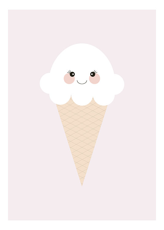 Ice Cream Pink, Plakat / Barneplakater hos Desenio AB (8438)