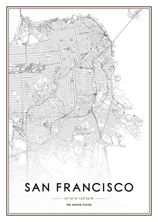 San Francisco Map Plakat