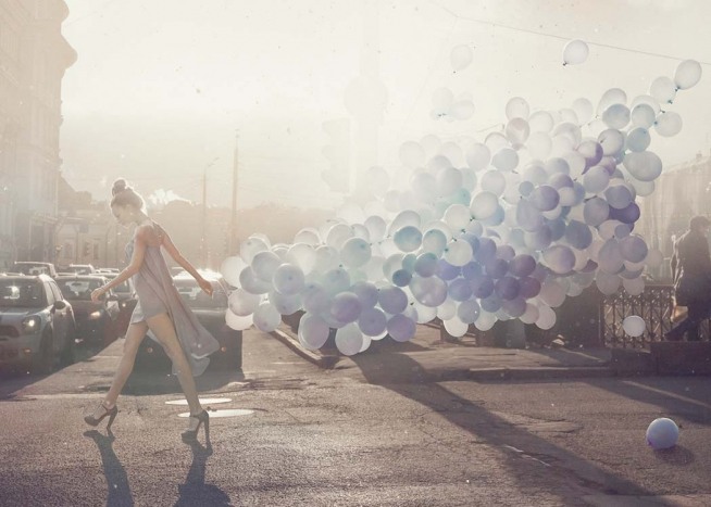 Blue Balloons Plakat