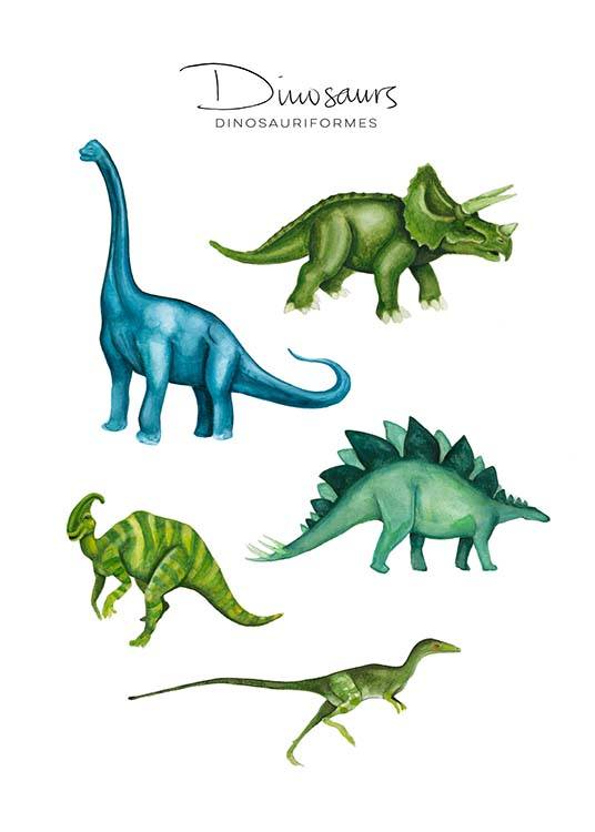 Dinosaurs Plakat / Barneplakater hos Desenio AB (8990)