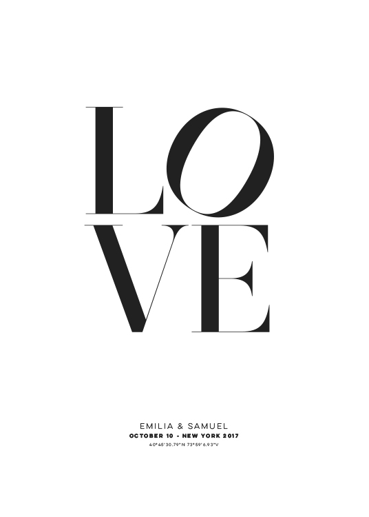 Love Personal Plakat / Typografi hos Desenio AB (pp0010)