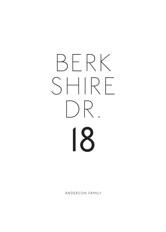 Street Name Family Personal Plakat