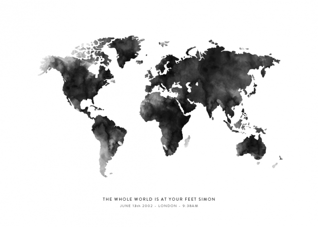 World Map Personal Plakat