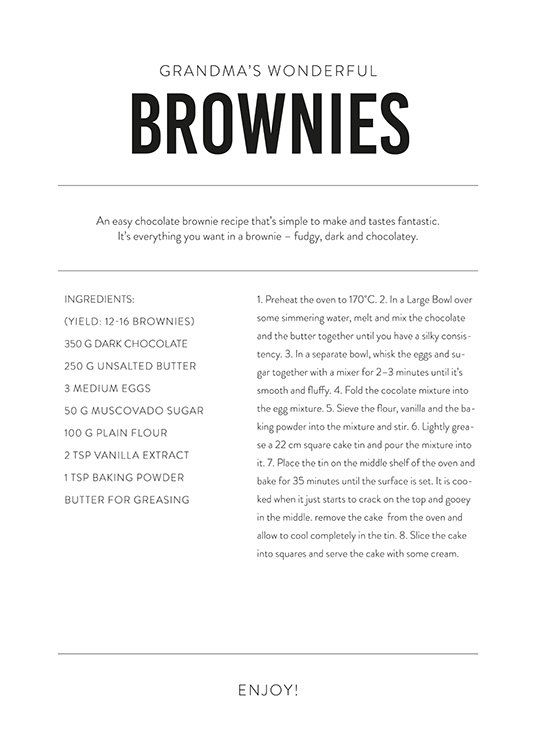 Recipe Personal Plakat