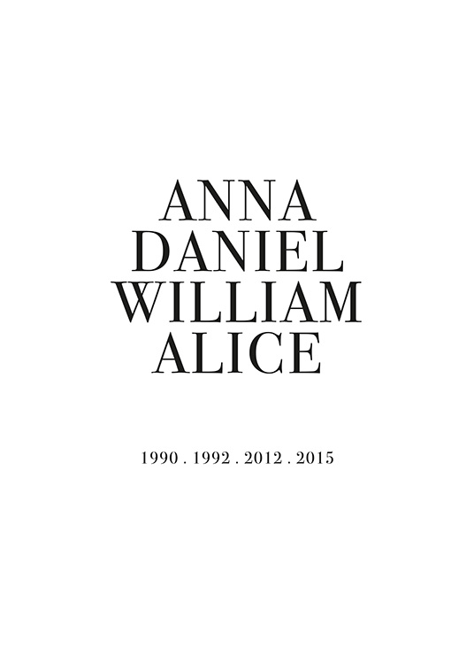 Our Names Personal Plakat