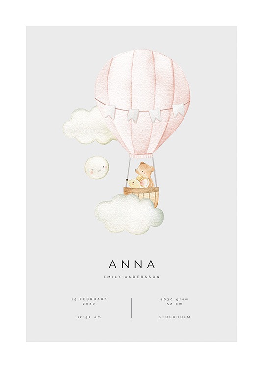 Hot Air Balloon Personal Plakat