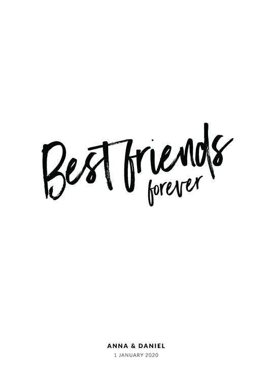 Best Friends Forever Personal Plakat / Personlige navn hos Desenio AB (pp0220)
