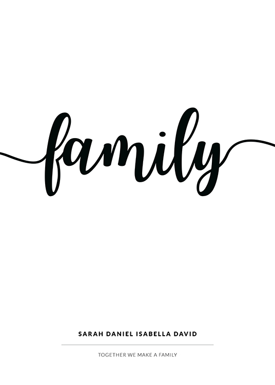 Family Personal Plakat / Typografi hos Desenio AB (pp0241)