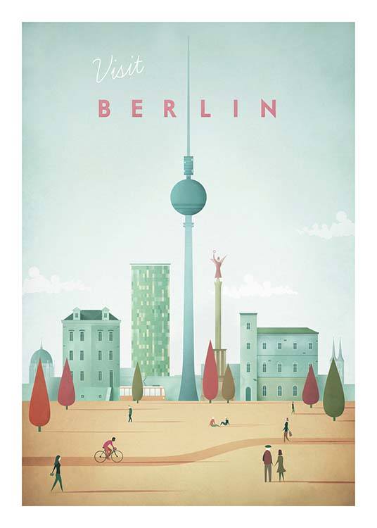 Berlin Travel Plakat / Vintage hos Desenio AB (pre0007)