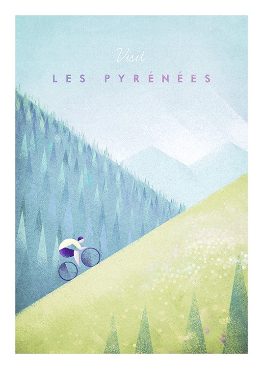 Les Pyrenees Plakat