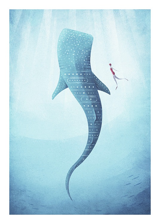 Whale Shark Plakat / Vintage hos Desenio AB (pre0040)